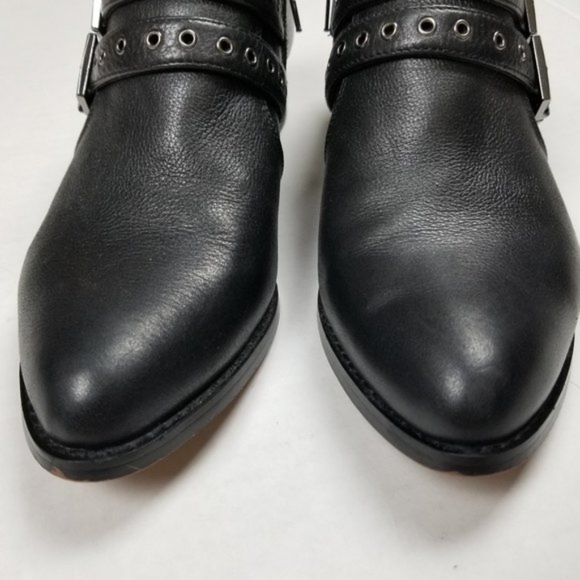 vince camuto cosmika buckle bootie